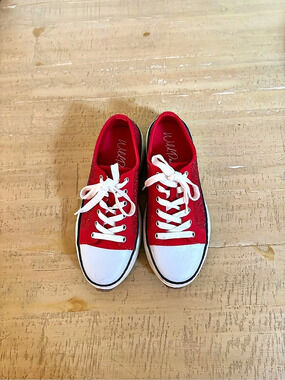 Wild Pair Red & White Sneakers